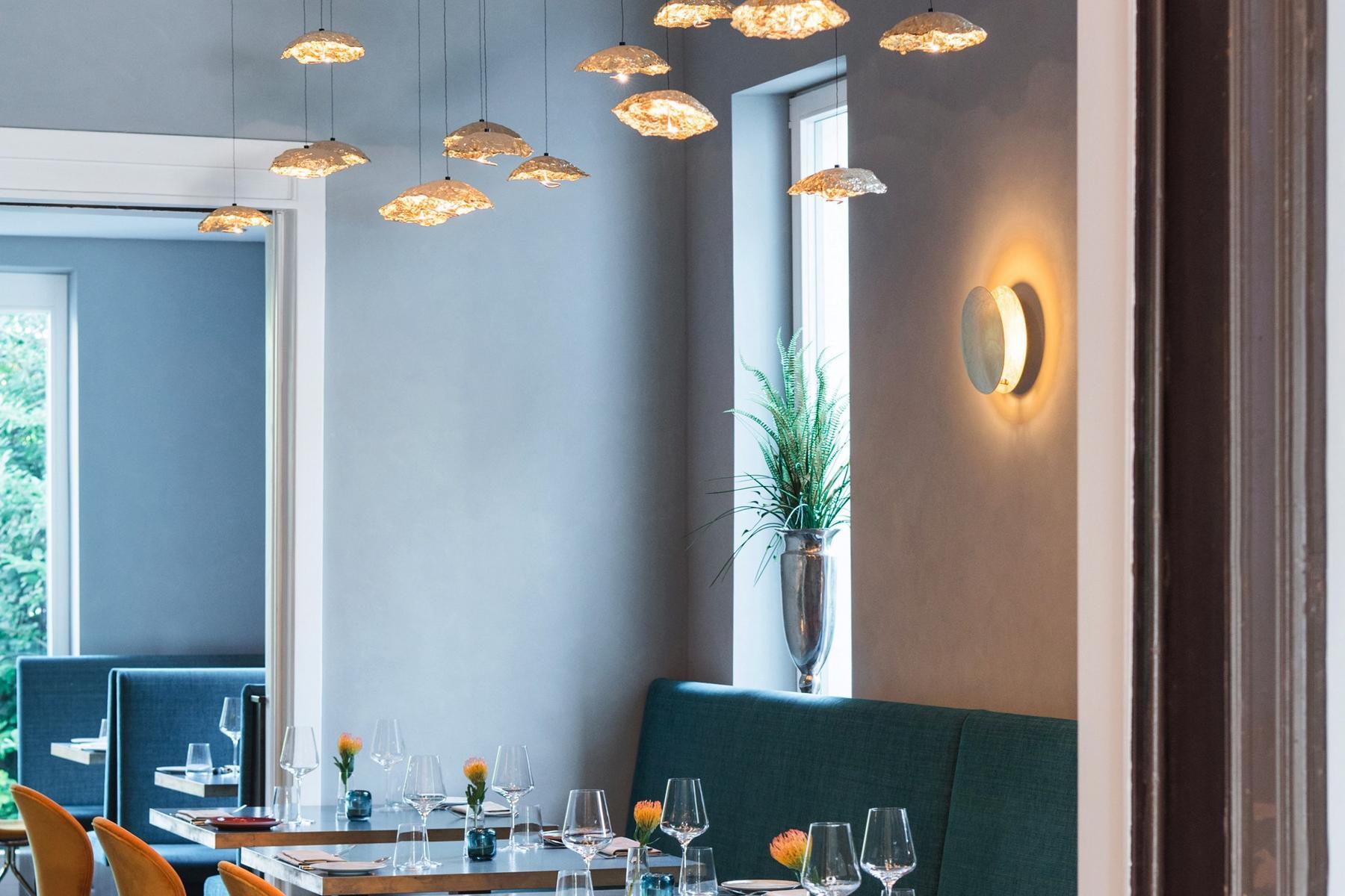 LED pendant lamp | Gold Moon Chandelier by Catellani & Smith