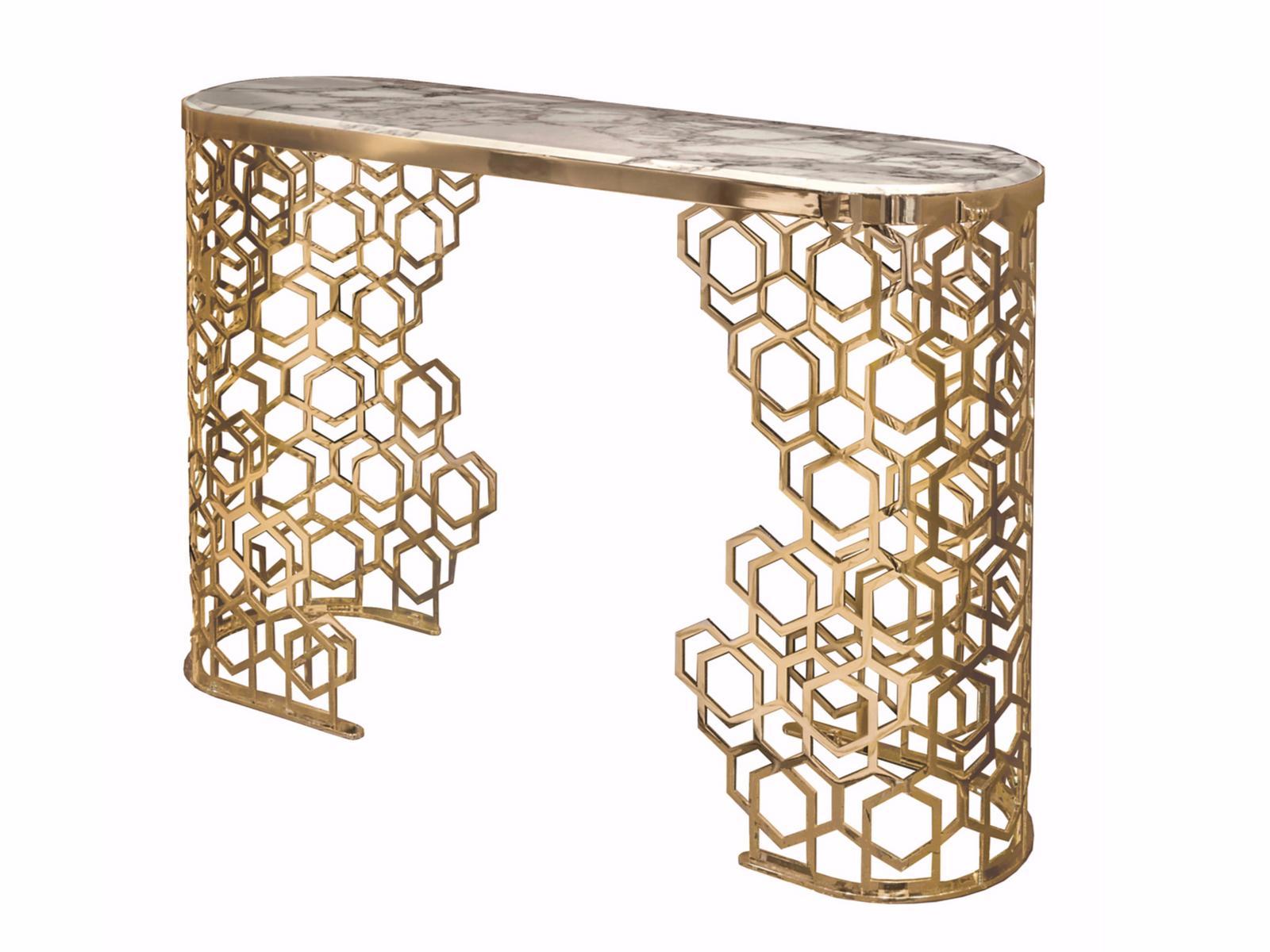 Rectangular metal console | Manfred by Longhi