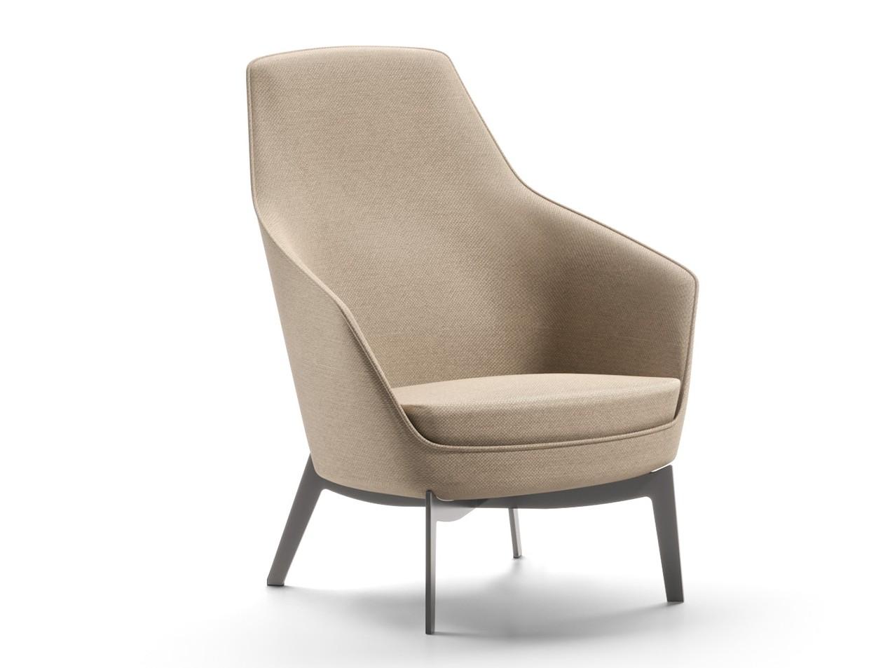 High-back armchair with armrests | Corinna by Dema