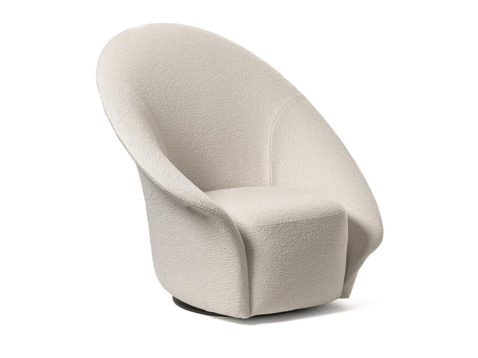 Swivel upholstered easy chair | Lilia by Flou