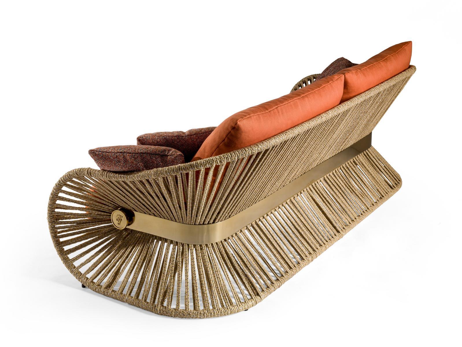 3 seater hemp garden sofa | Stankar by Visionnair