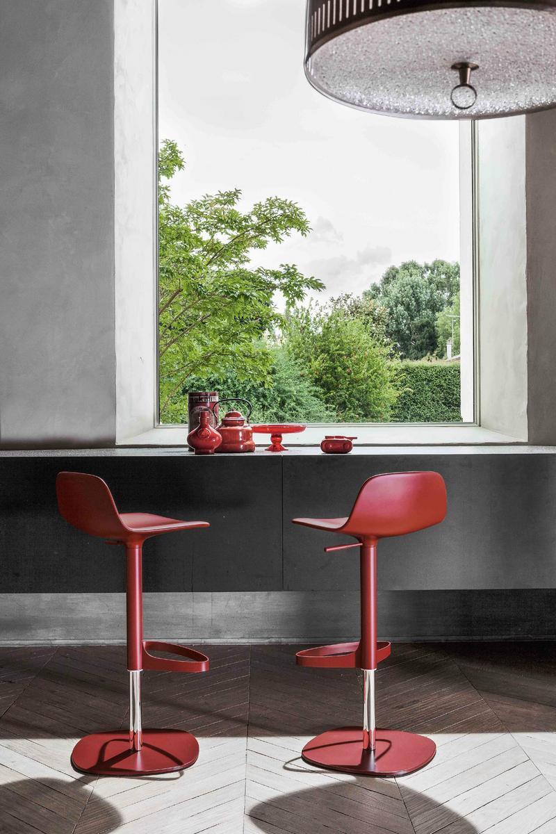 Swivel height-adjustable stool | Bonnie by Bonaldo