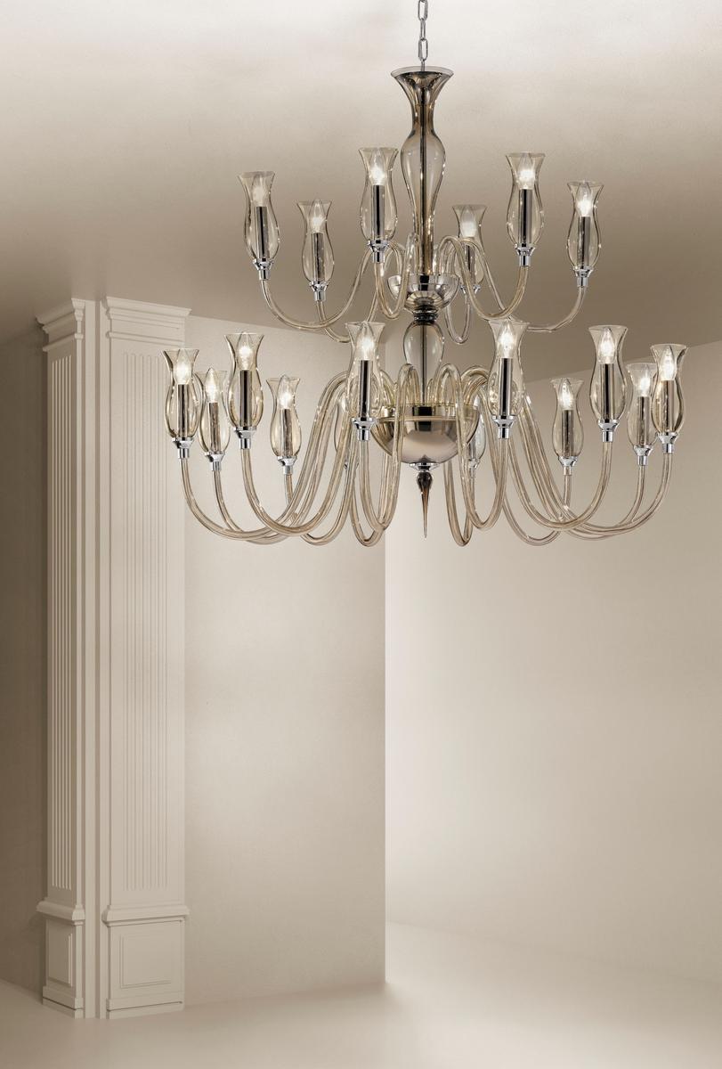 Blown glass chandelier | Teodato by Sylcom