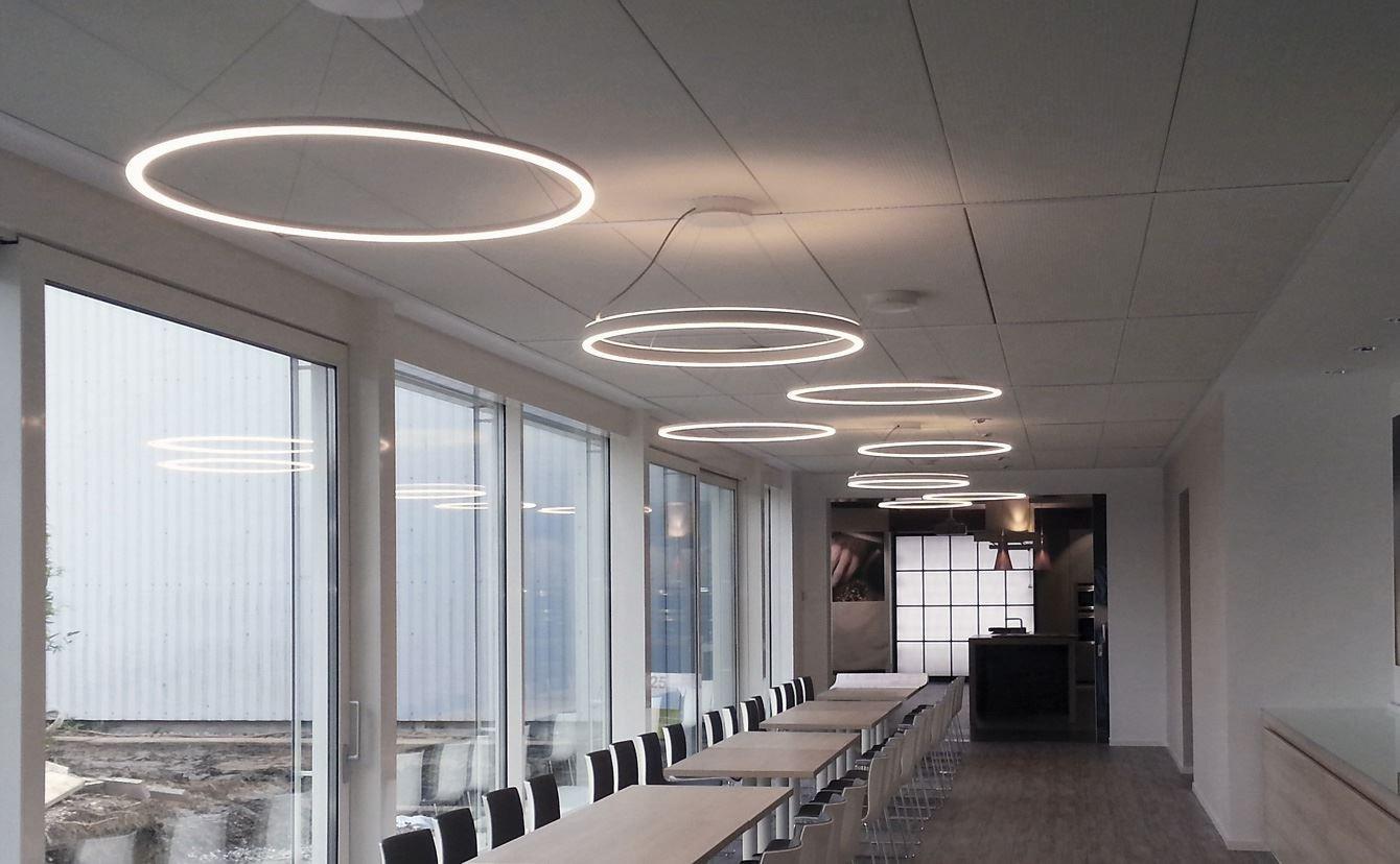 LED glass and aluminium pendant lamp | Doppio by Sattler