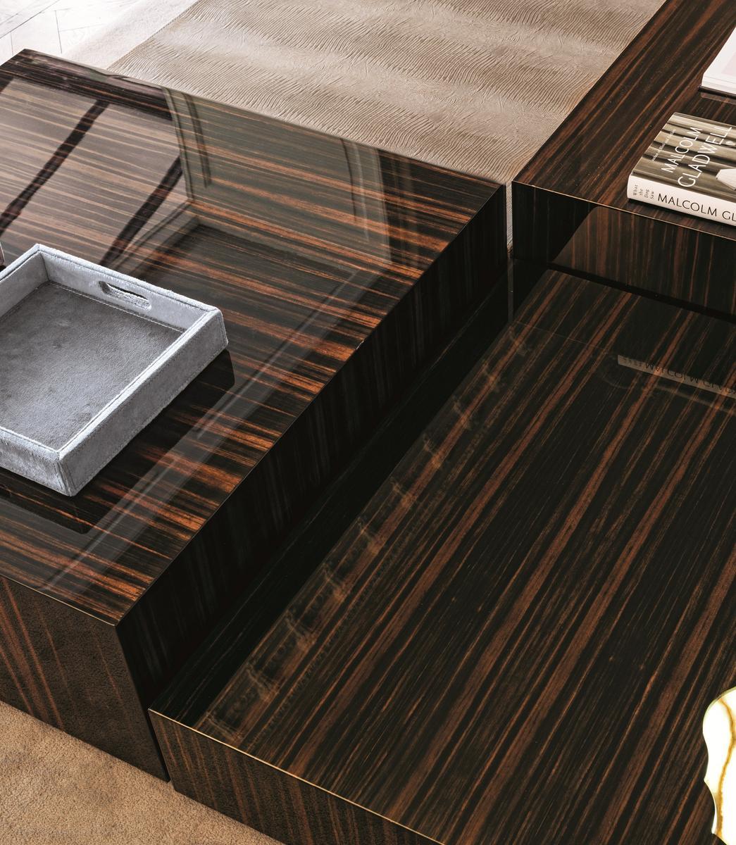 Square metal coffee table | Safir by Longhi