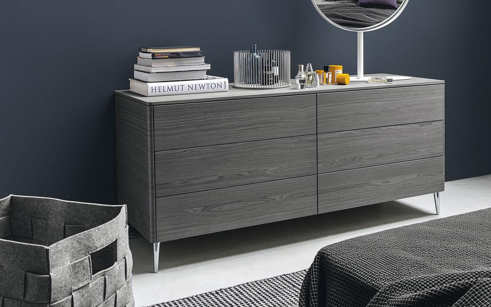 Wood veneer chest of drawers | Boston by Calligaris