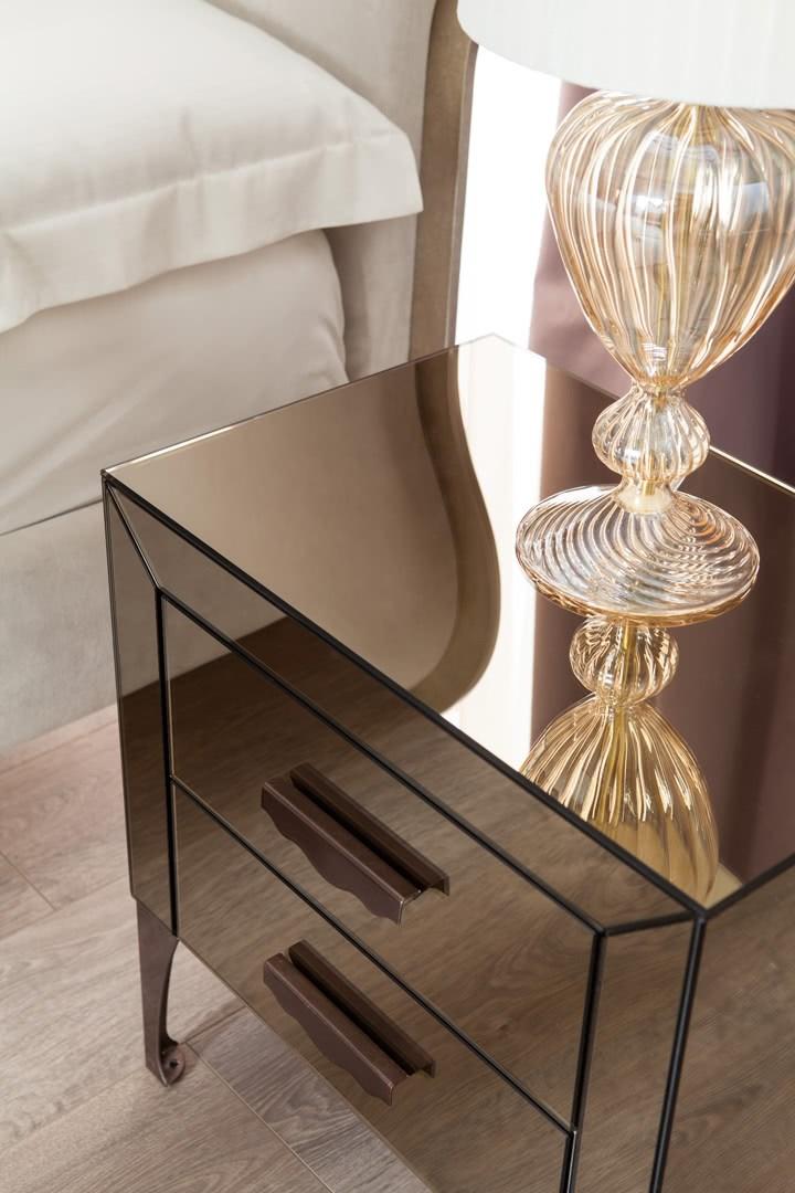 Wooden bedside table with drawers | Adone by Cantori