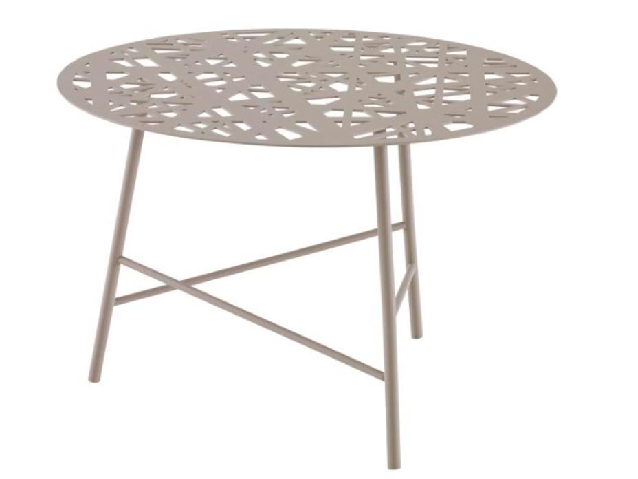 Round steel garden side table | Ezou by Ligne Roset