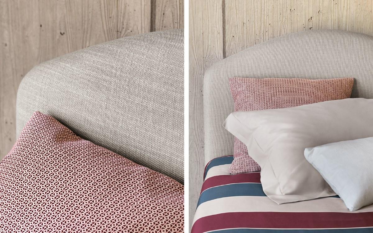 Single bed with upholstered headboard | Magnolia by Flou