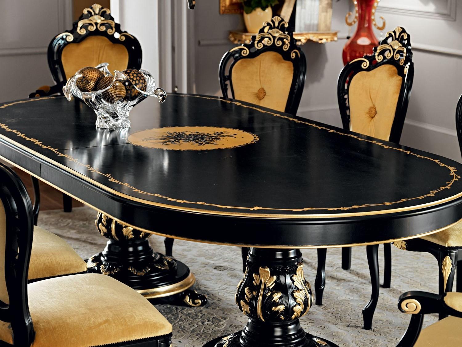 Oval solid wood table | 11115 by Modenese Gastone