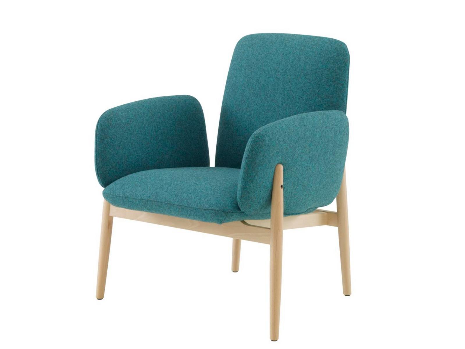Fabric easy chair with armrests | Torii by Ligne Roset