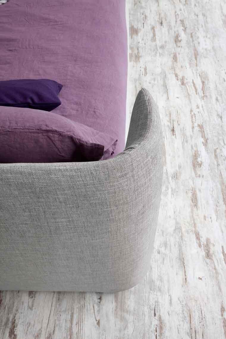 Double bed with upholstered headboard | Basket by Bonaldo