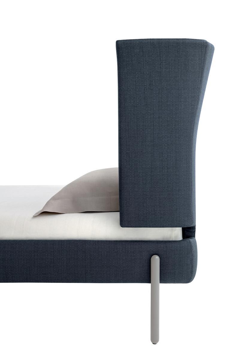 Fabric or leather double bed with high headboard | Greta by Zanotta