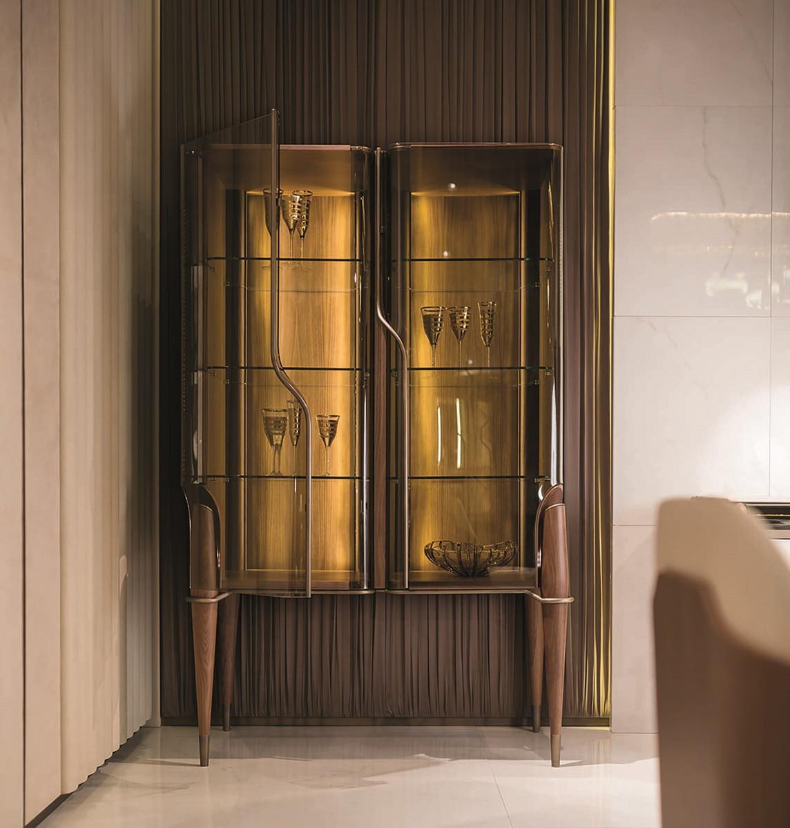 Wooden display cabinet | Melting Light by Turri