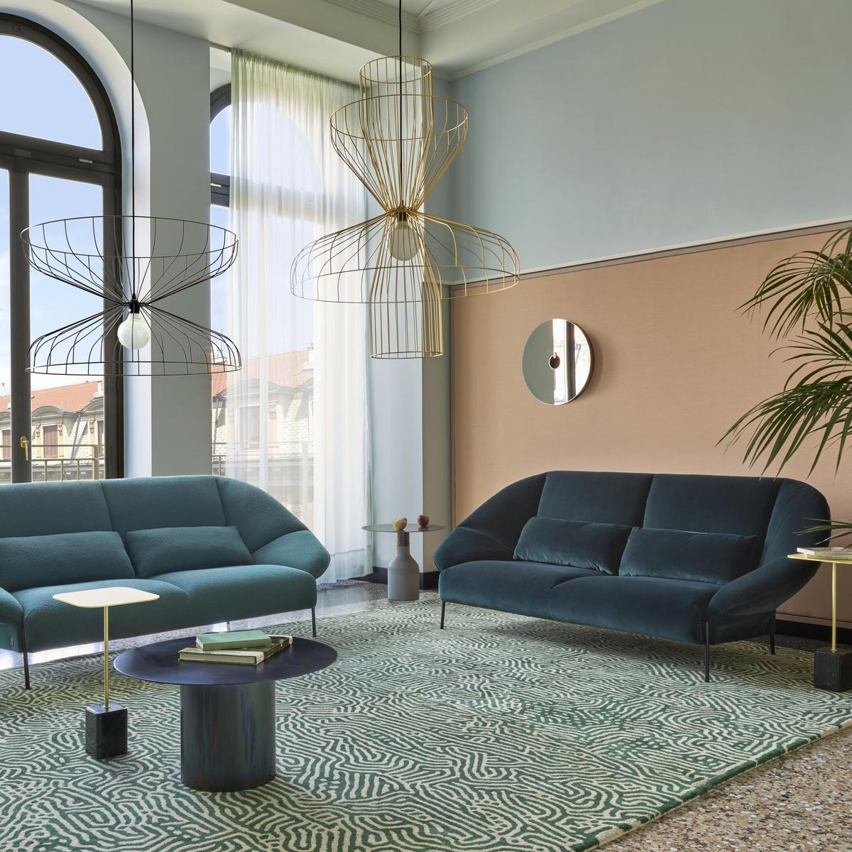 Low round steel coffee table | Oxydation by Ligne Roset