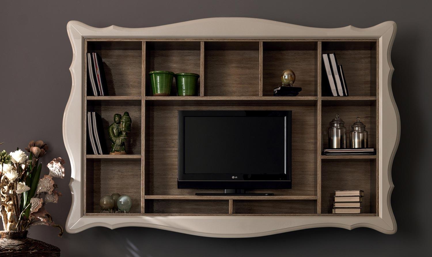 Wall-mounted TV wall system | Alice by Corte Zari