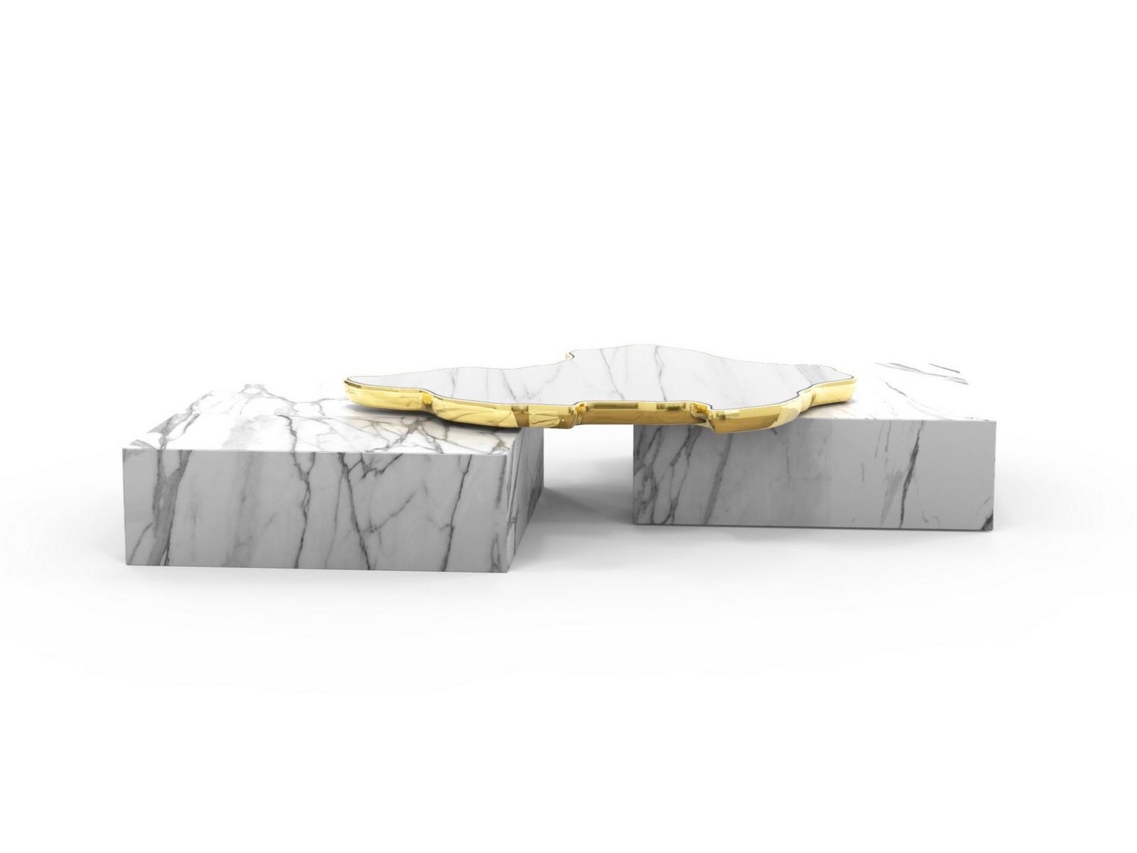 Low marble coffee table for living room | Navarra by Boca Do Lobo