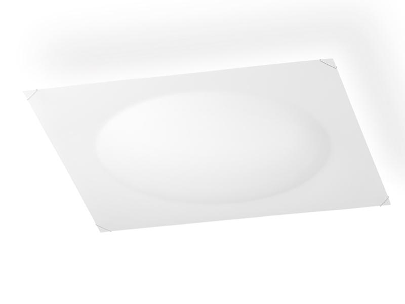 Glass ceiling lamp | Quadra Ice Flat by Vibia