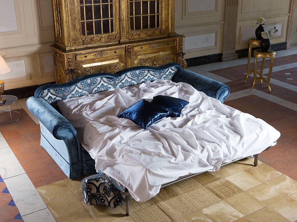 Fabric sofa bed with removable cover | Elektra by Domingo salotti