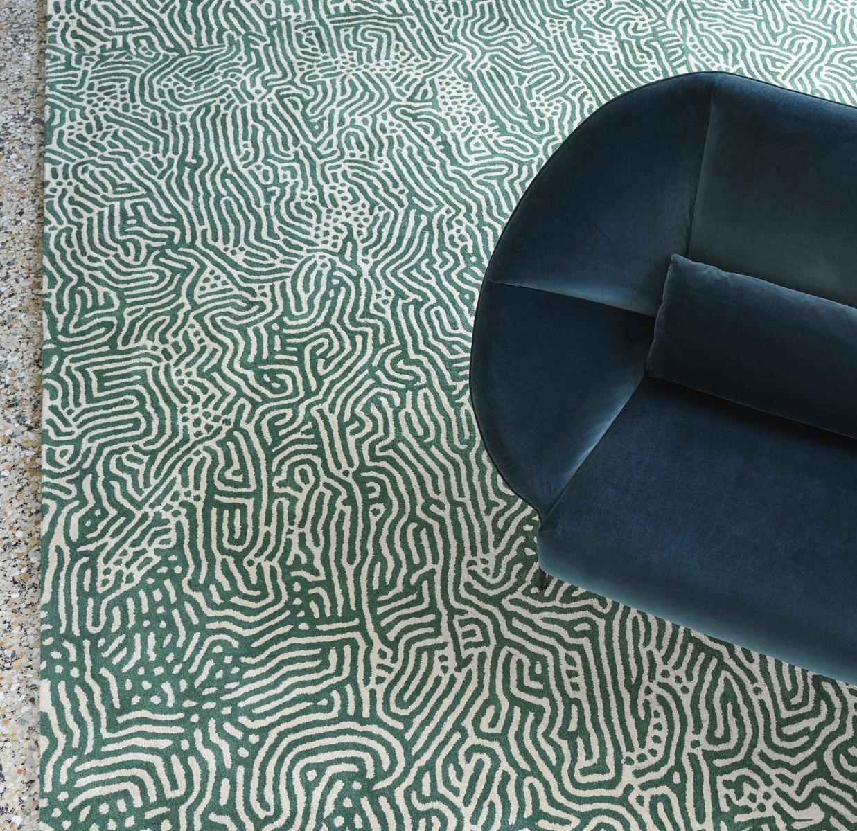 Patterned handmade rectangular wool rug | Écume by Ligne Roset