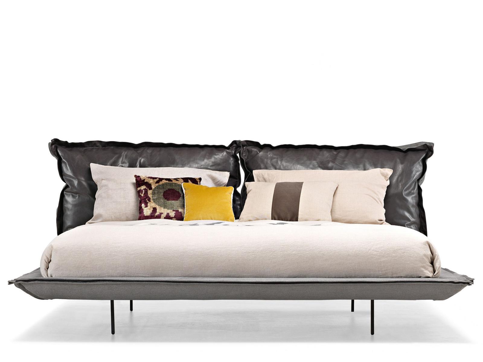 Double bed with upholstered headboard | Auto-reverse Dream by Arketipo