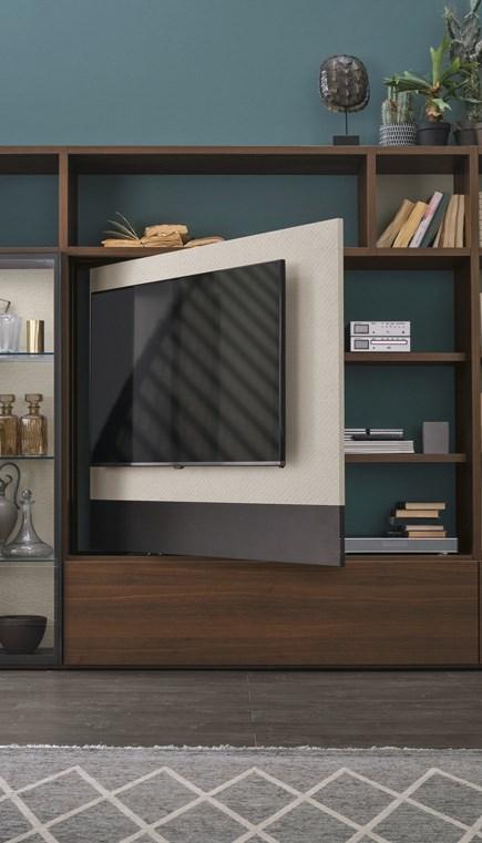 Swivel TV cabinet | Pivot by Tomasella