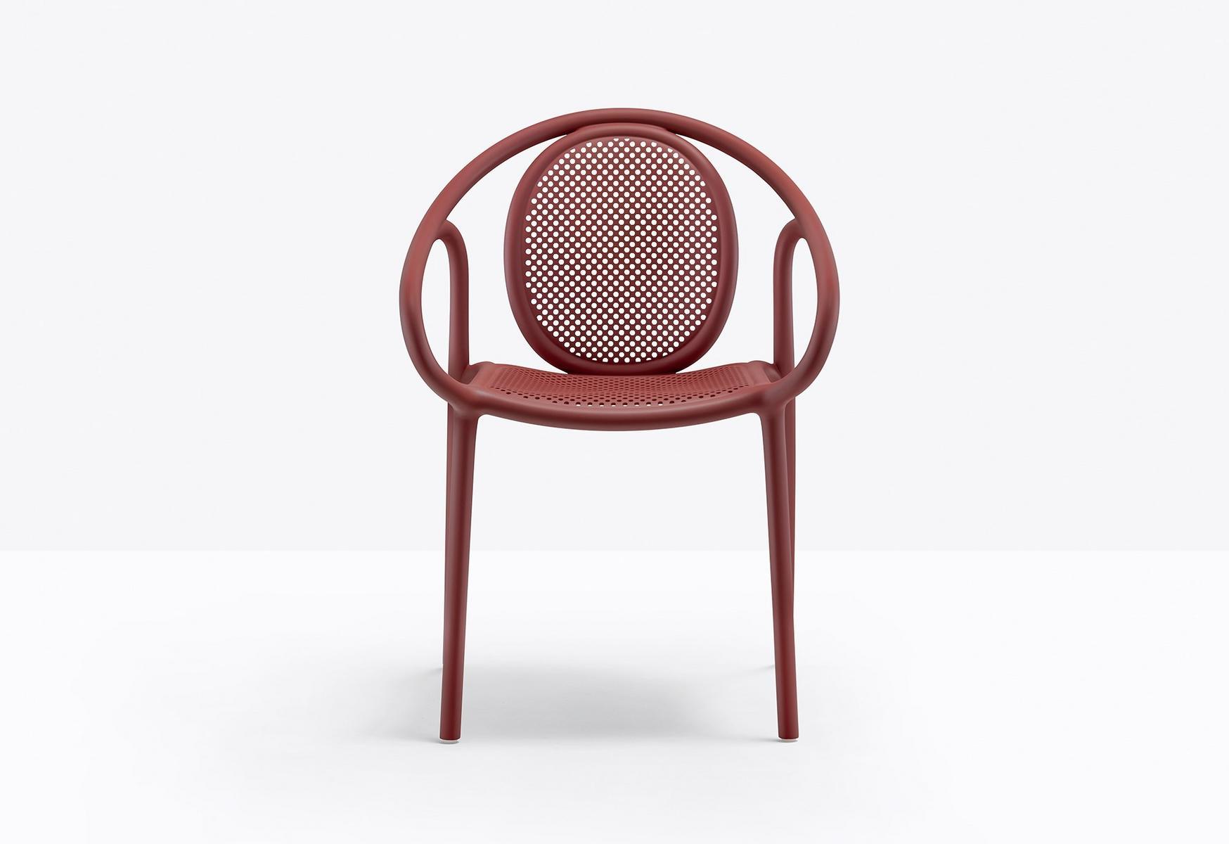 Stackable polypropylene chair with armrests | Remind 3735 by Pedrali