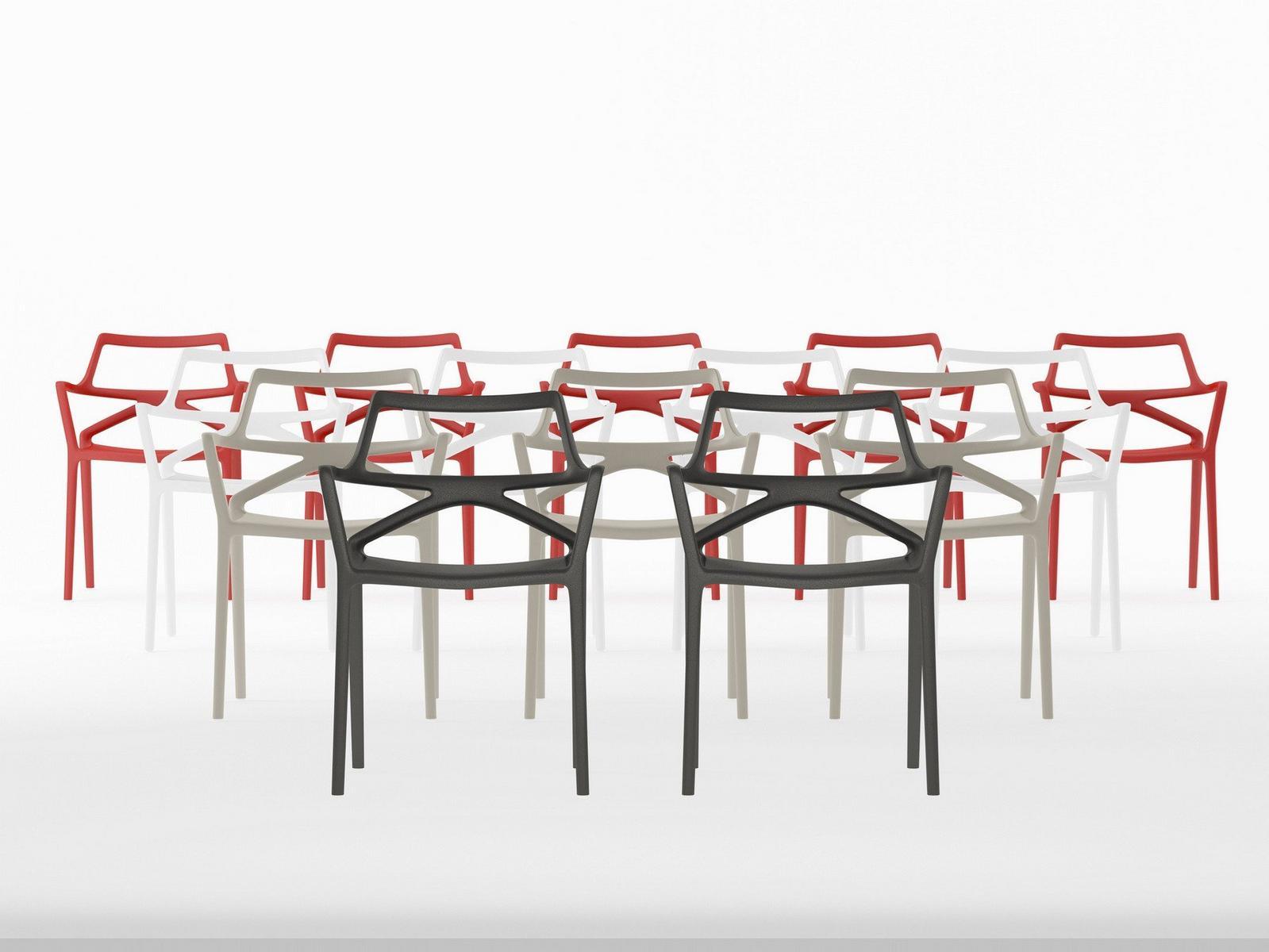 Garden chair with armrests | Delta by Vondom