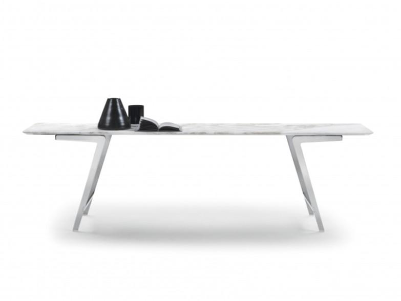 Rectangular marble dining table | Soffio by Flexform