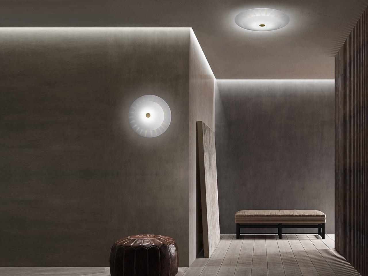 LED Thermoformed glass wall light with dimmer | Polifemo by Italamp