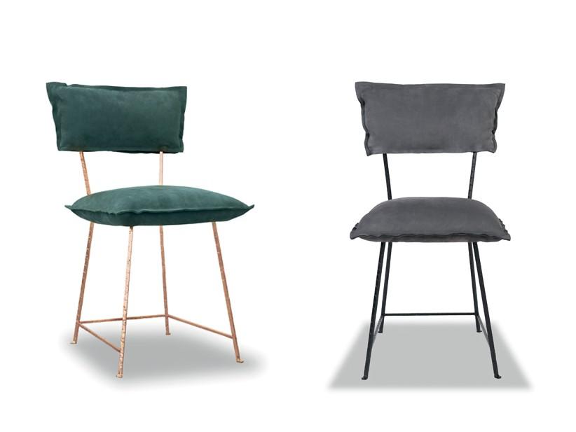 Upholstered leather chair | Etah by Baxter