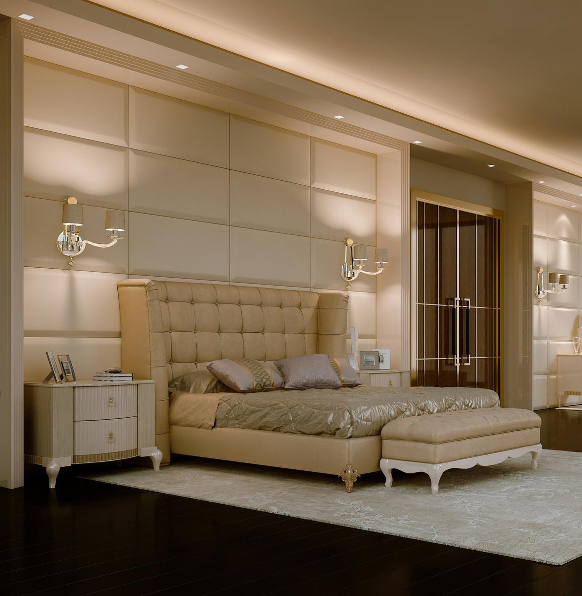 Tufted upholstered velvet bench | Fly by Bruno Zampa