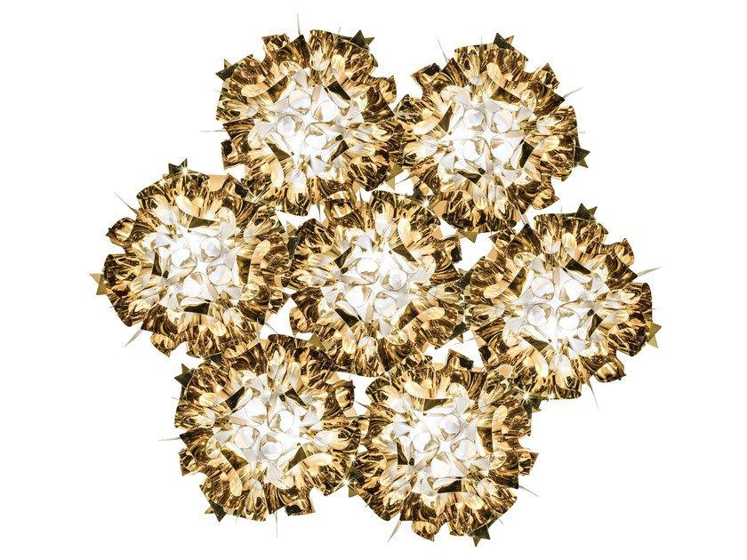 LED Goldflex® pendant lamp | Veli 7 Gold by Slamp