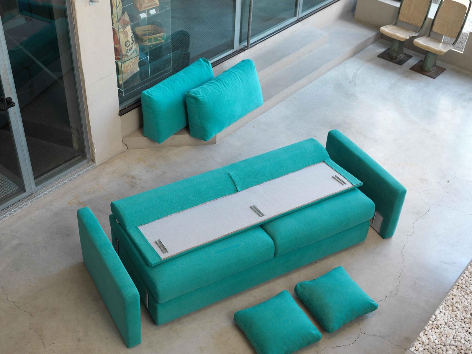 Convertible fabric sofa with removable cover | Leslie by Domingo salotti