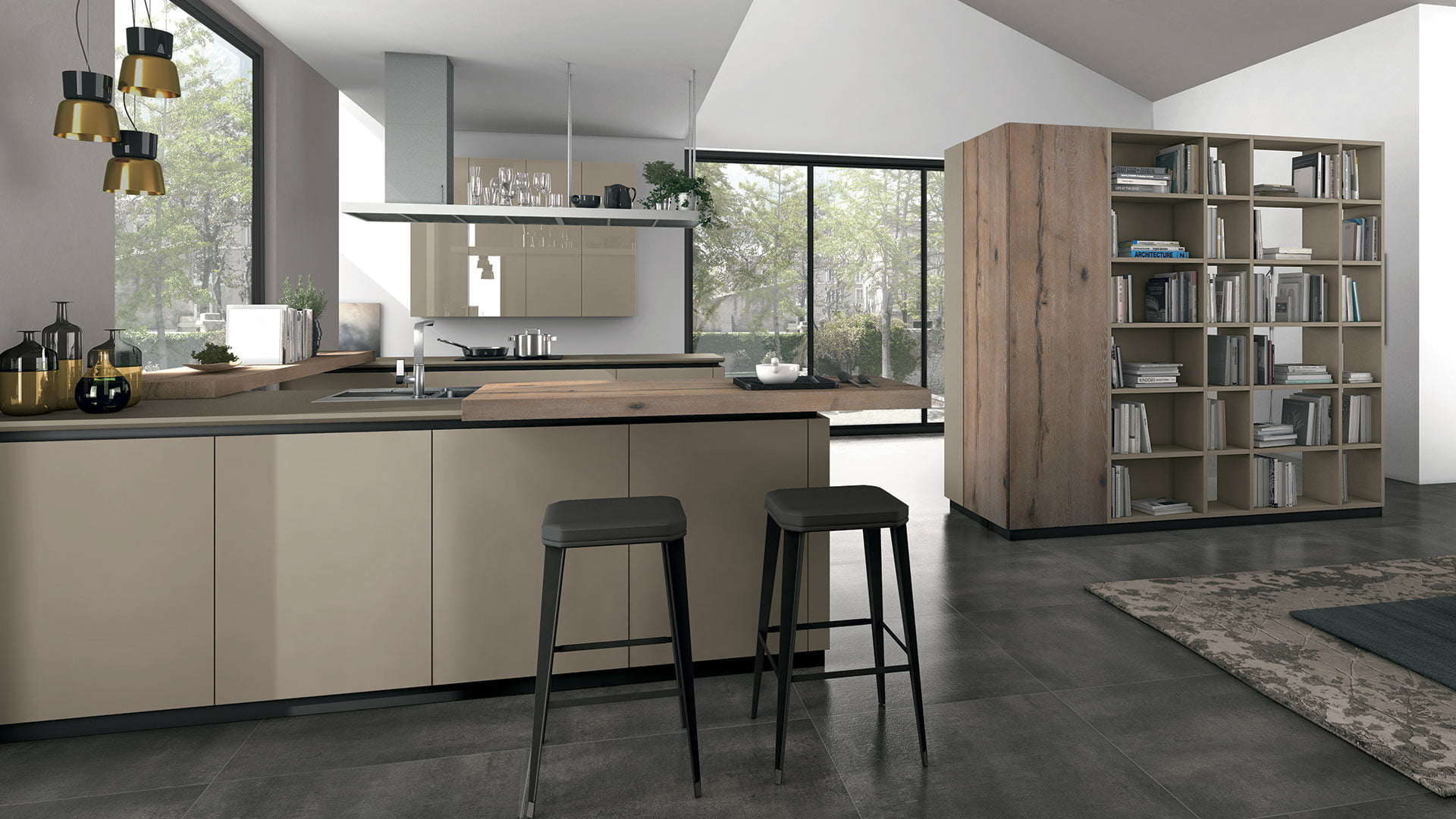 Kitchen without handles Lube Cucine Oltre