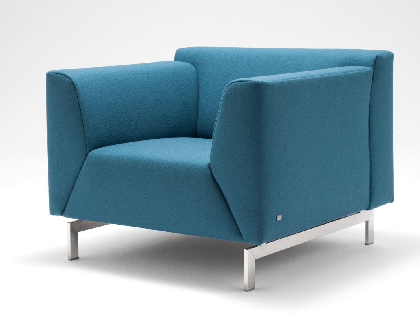 Fabric armchair with armrests | 318 by Rolf Benz