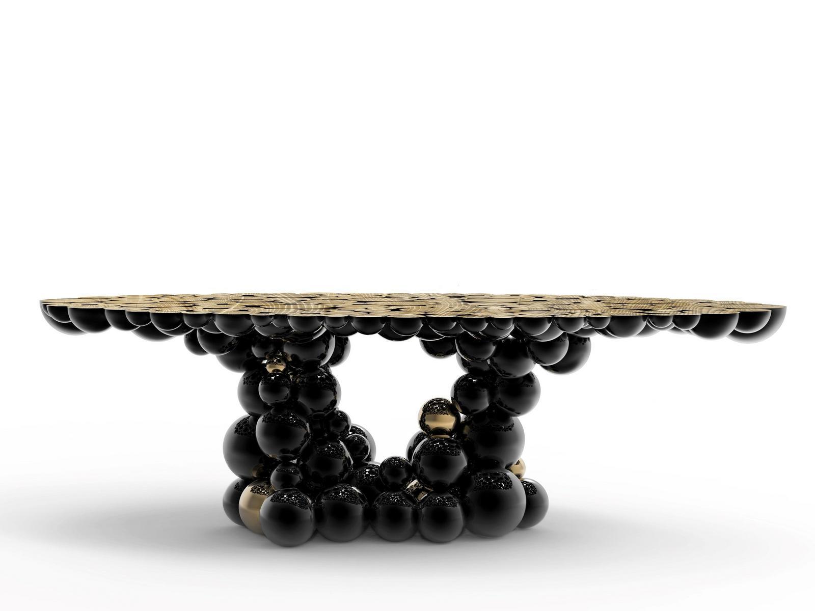 Oval brass dining table | Newton by Boca Do Lobo
