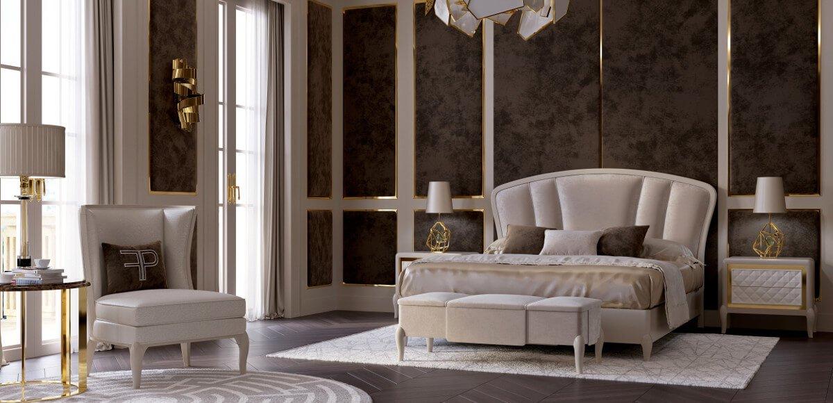 Velvet bedroom set | Ocean by Francesco Pasi