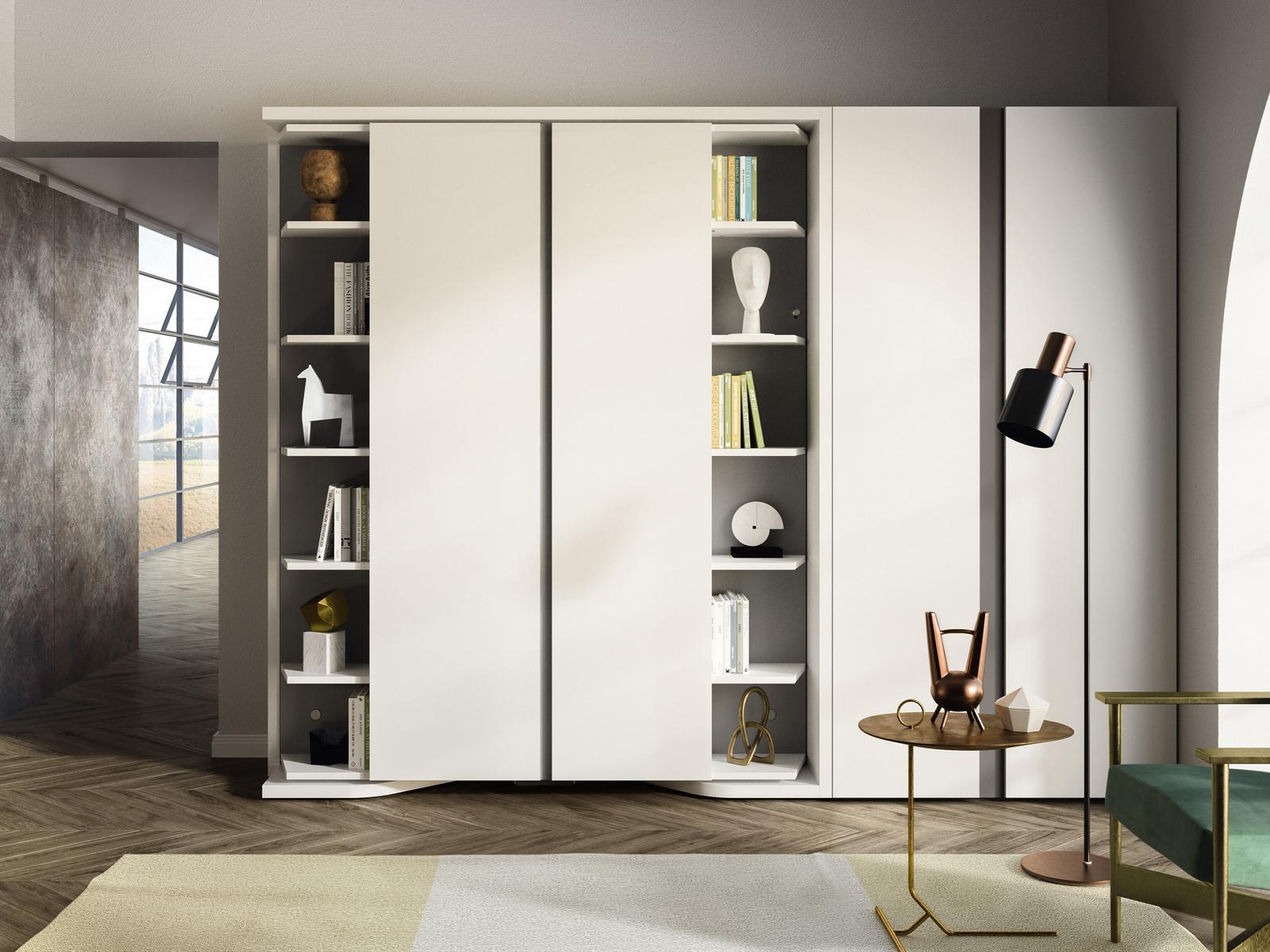 Storage wall with fold-away bed | Lgm by CLEI