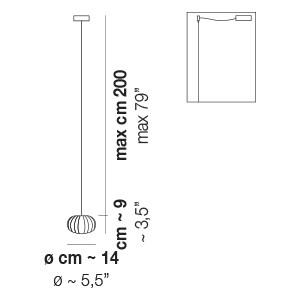 Glass pendant lamp | Diamante Sp by Vistosi