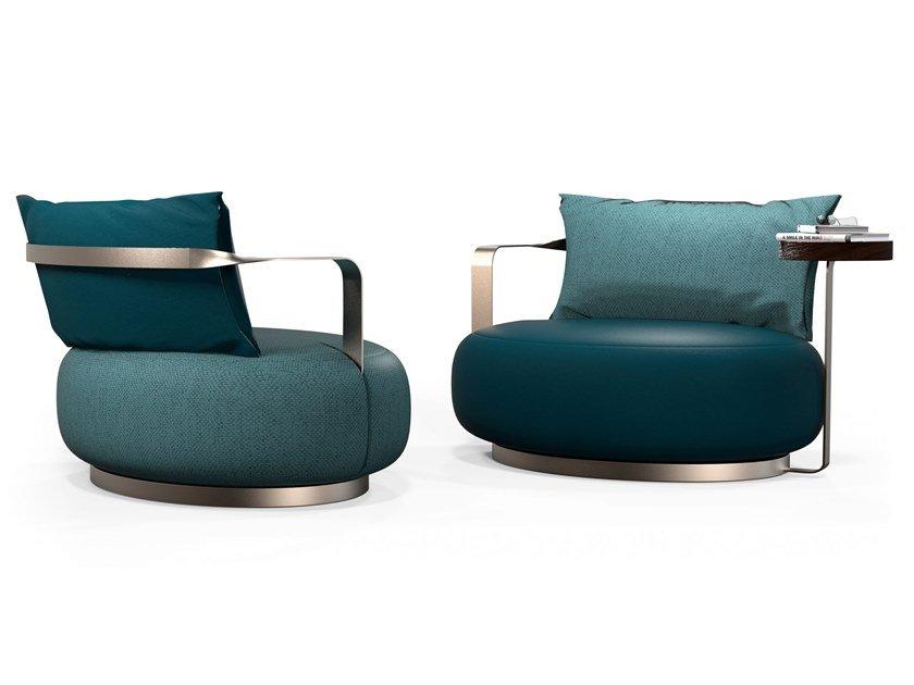 Fabric and leather armchair | Botero by Corte Zari