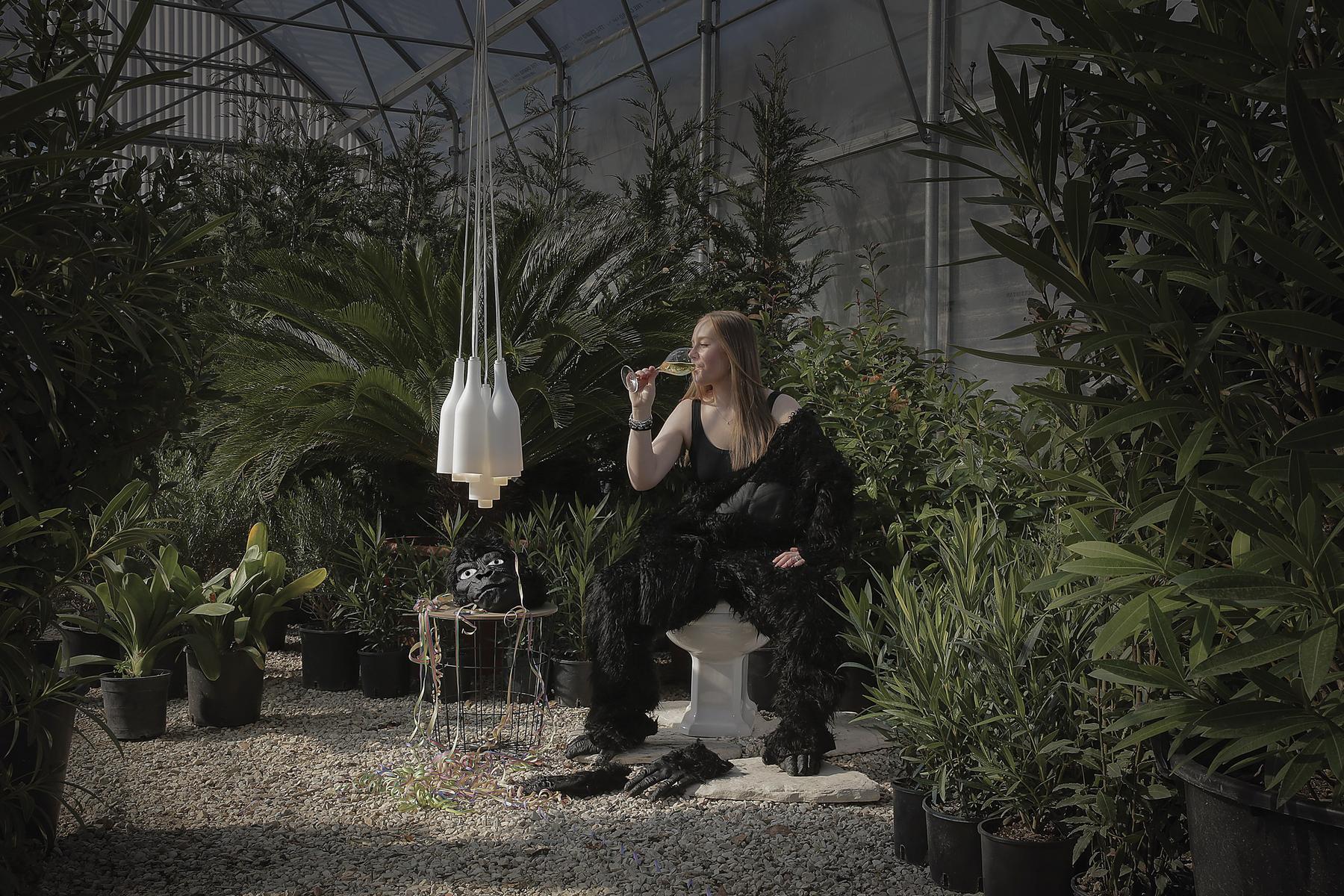 Satin glass pendant lamp | Bacco by Karman