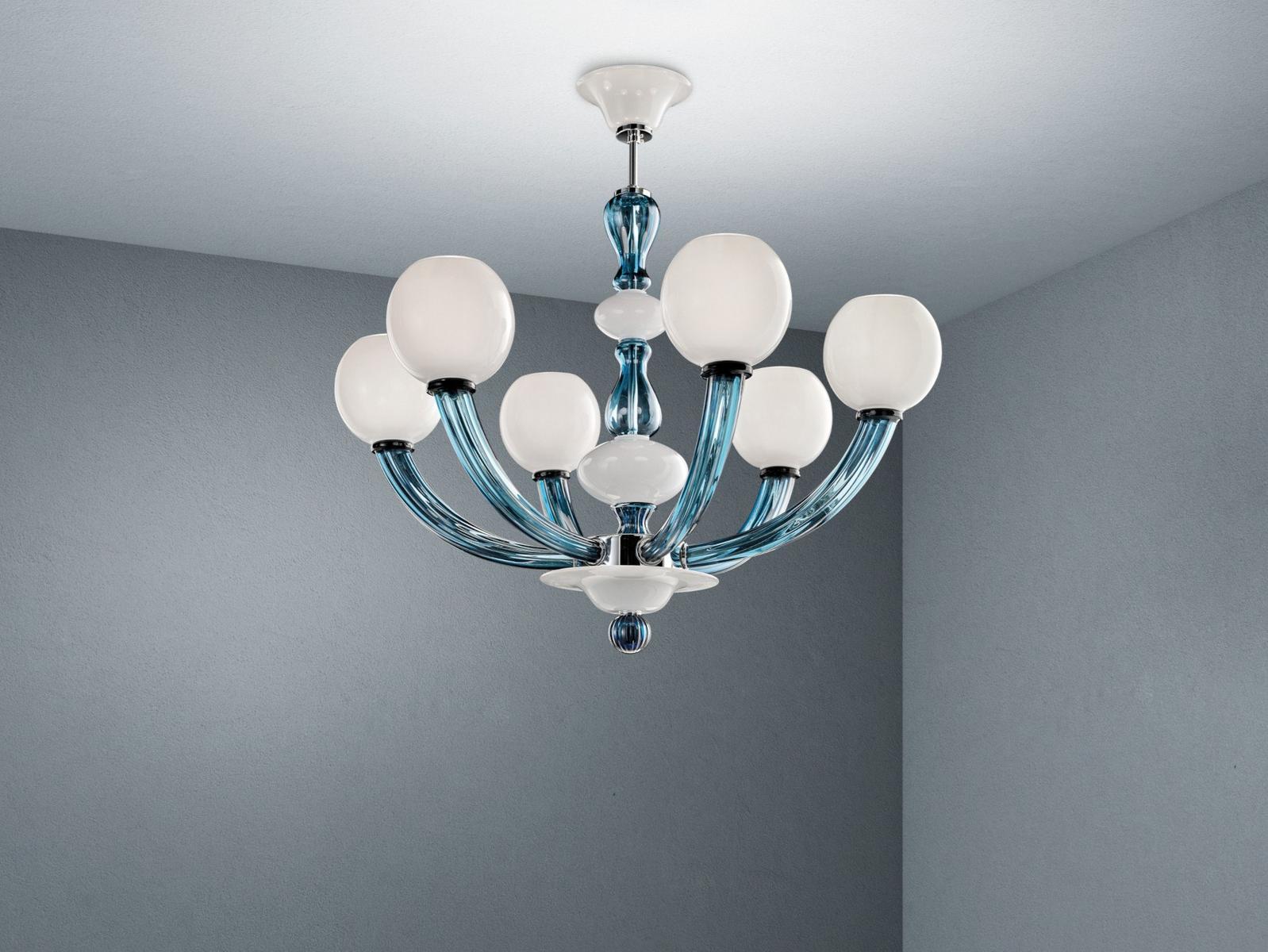 Blown glass chandelier | Gritti by Sylcom