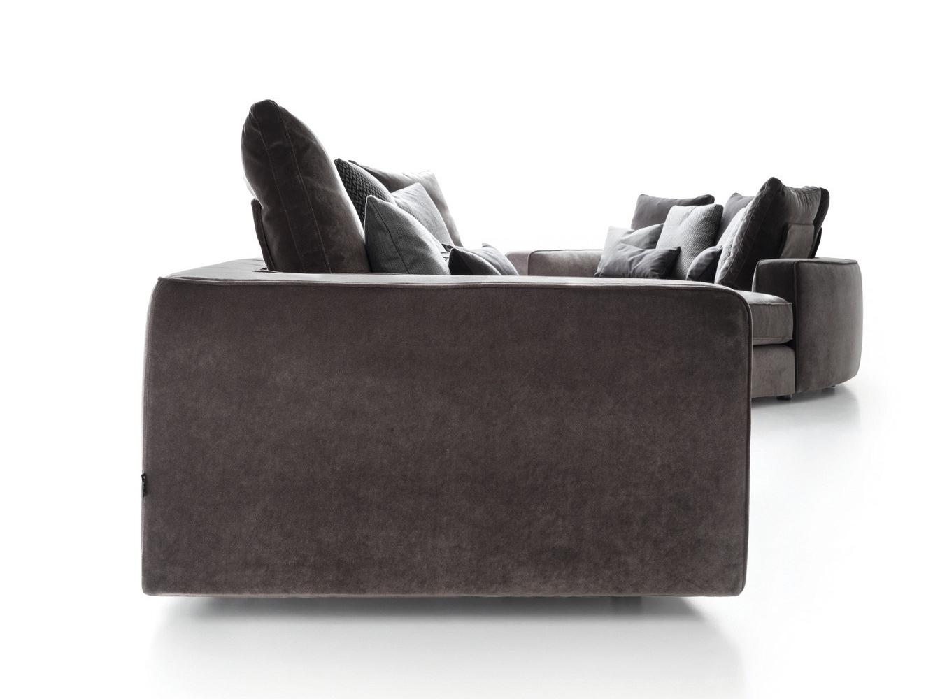 Sectional curved fabric sofa | Loman Soft by Ditre Italia
