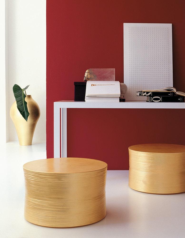 Ceramic pouf / coffee table | Gold by B&B Italia