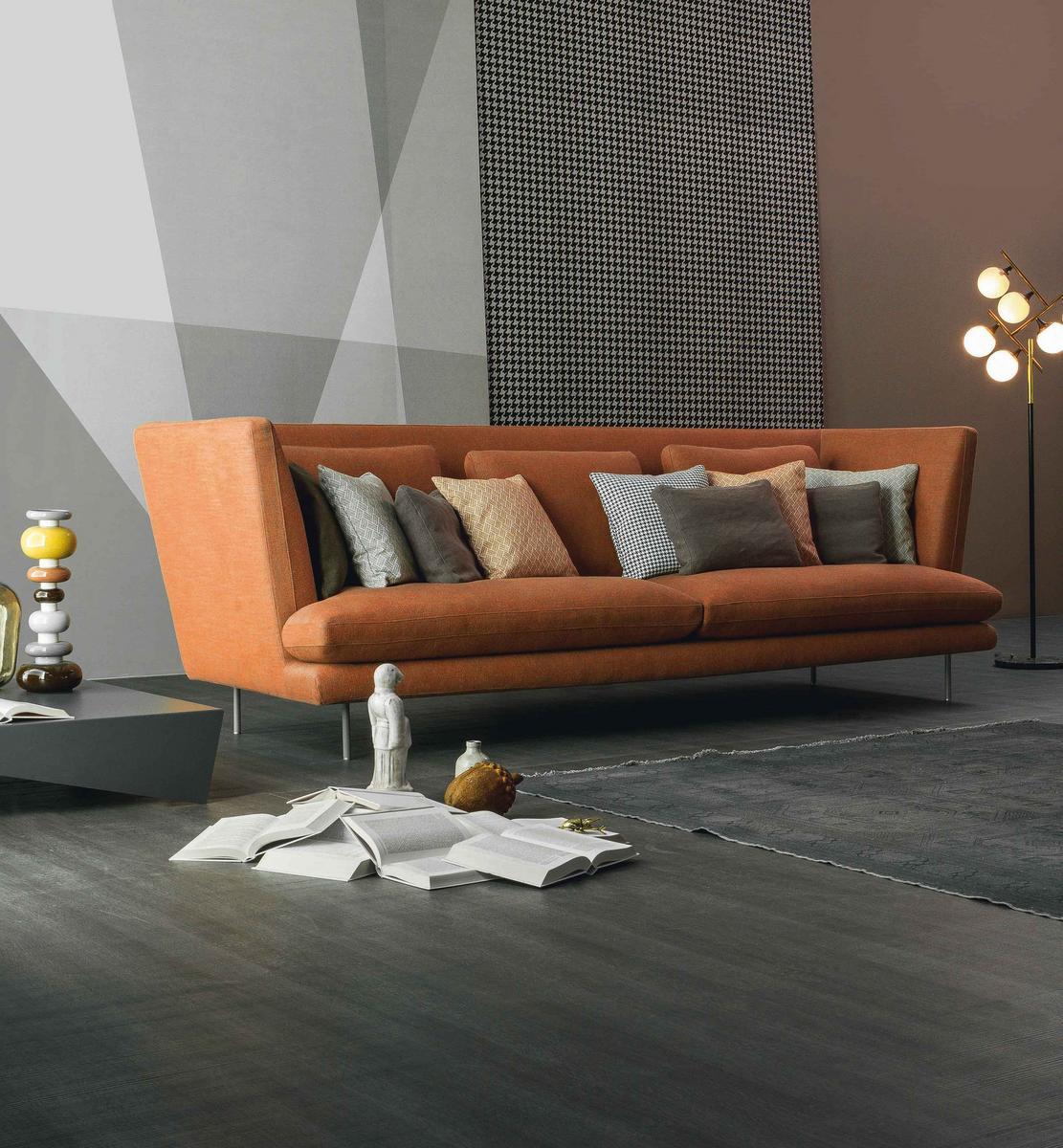 Upholstered fabric sofa with removable cover | Lars High by Bonaldo