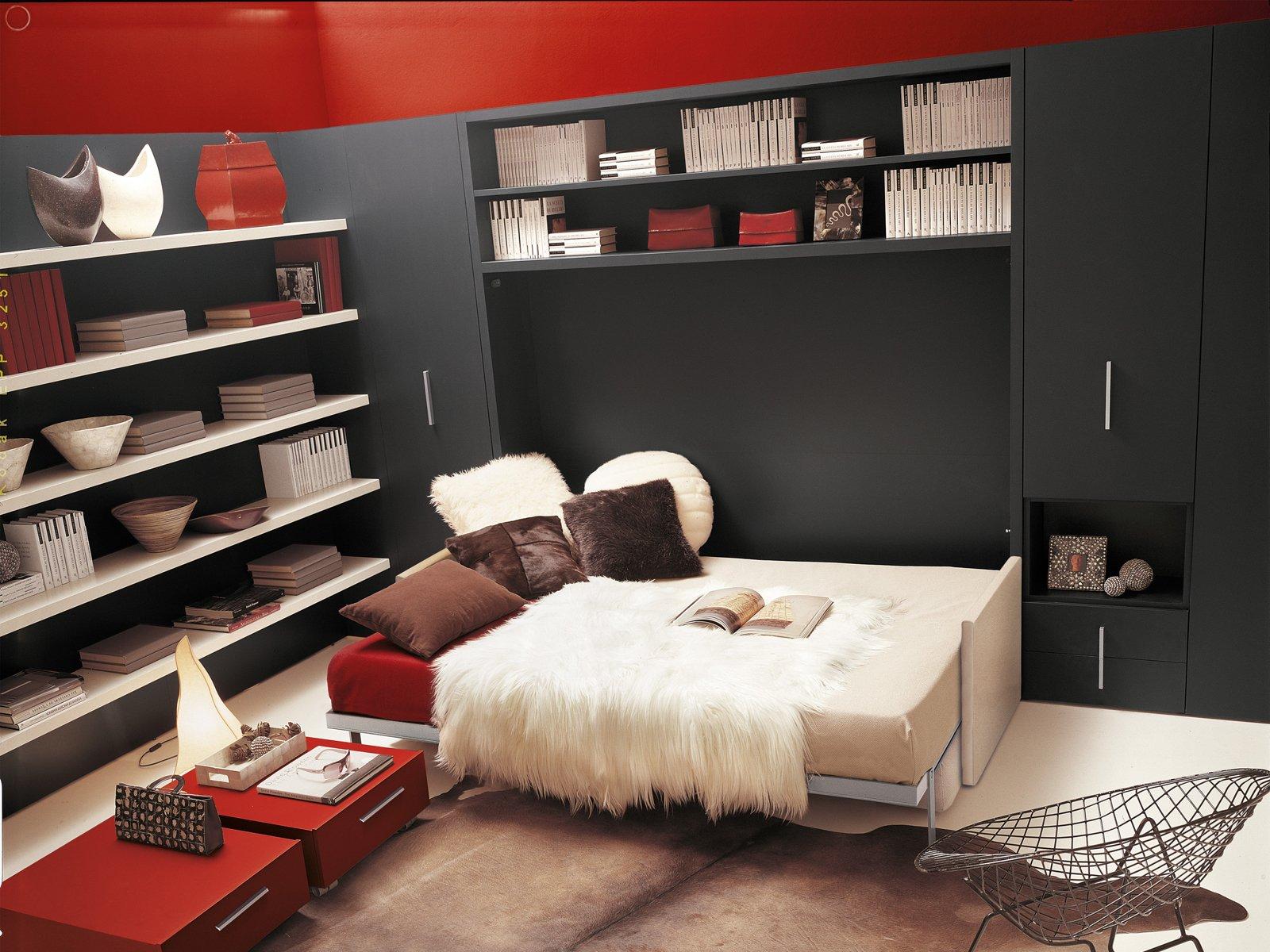 Storage wall with fold-away bed | Circe Sofa by CLEI