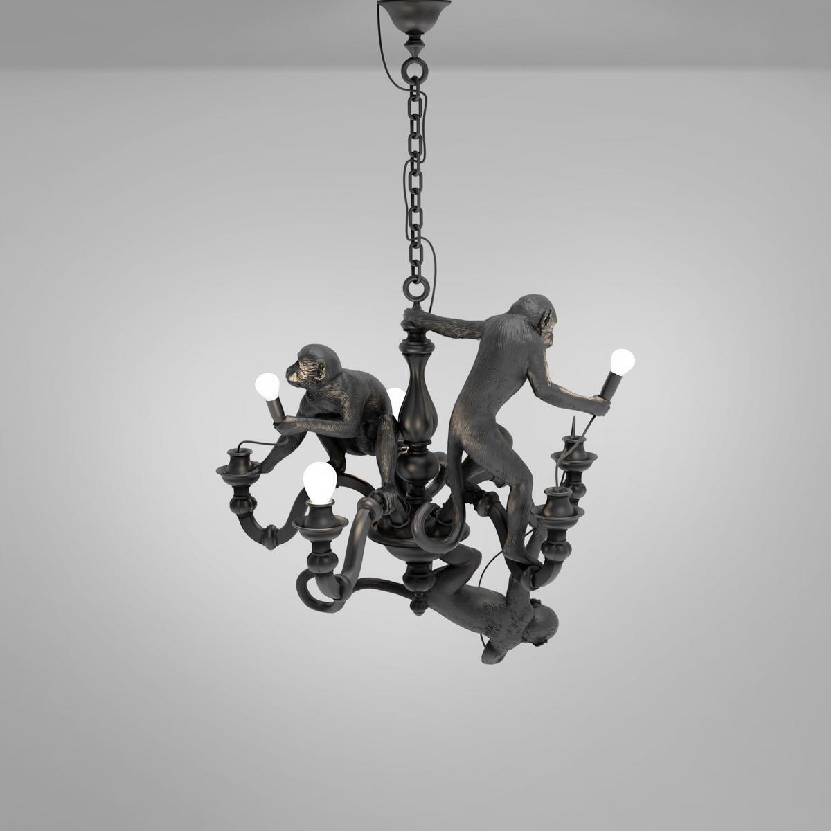 LED resin chandelier | Monkey Chandelier by Seletti