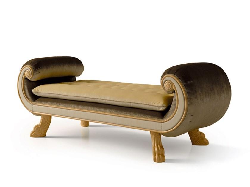 Velvet bench with armrests | 6092 by Carpanese home