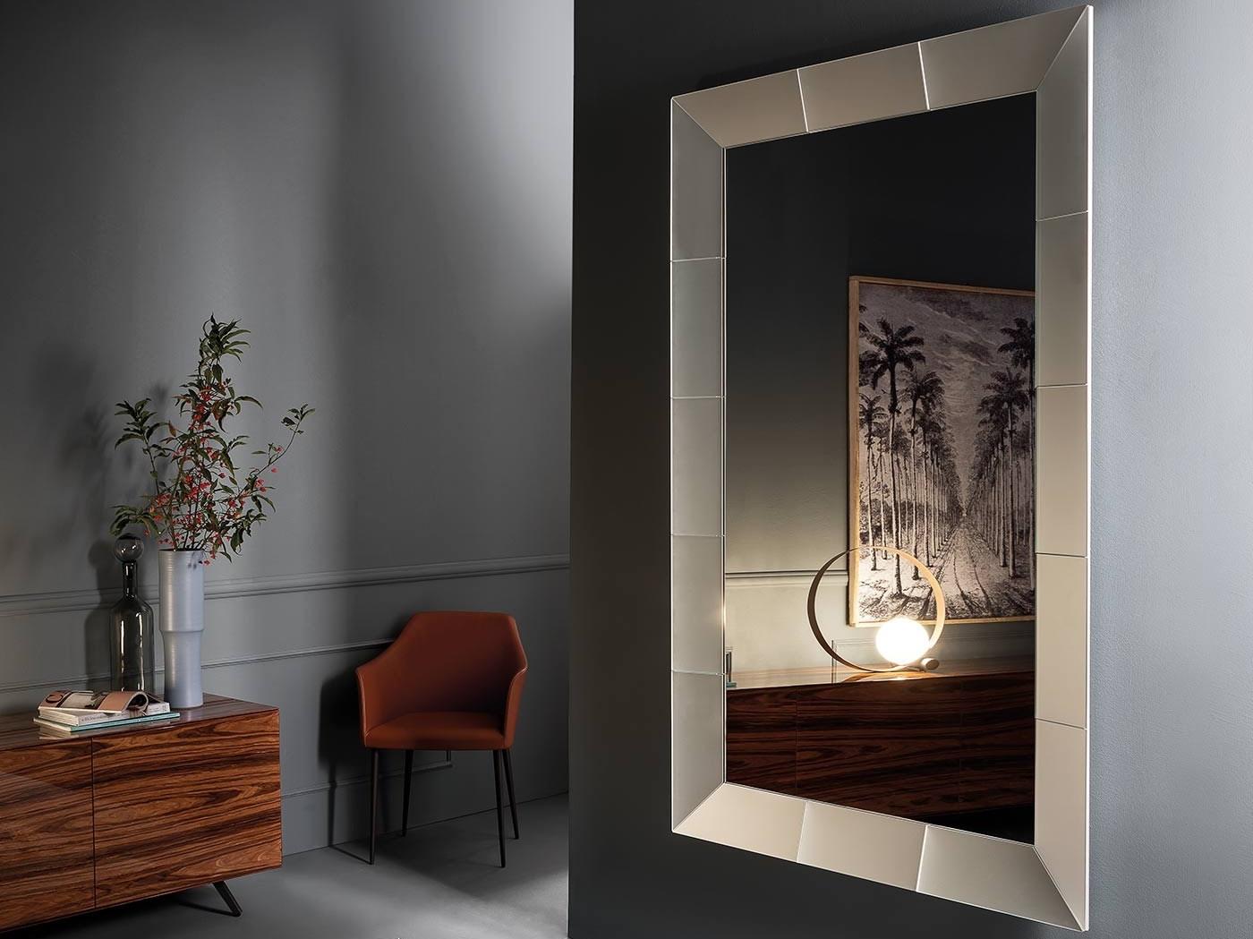 Wall-mounted framed mirror | Iceberg by Riflessi